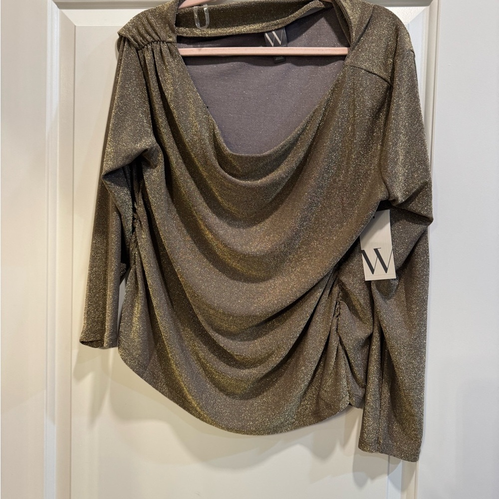 Worthington Gold Shimmer Blouse